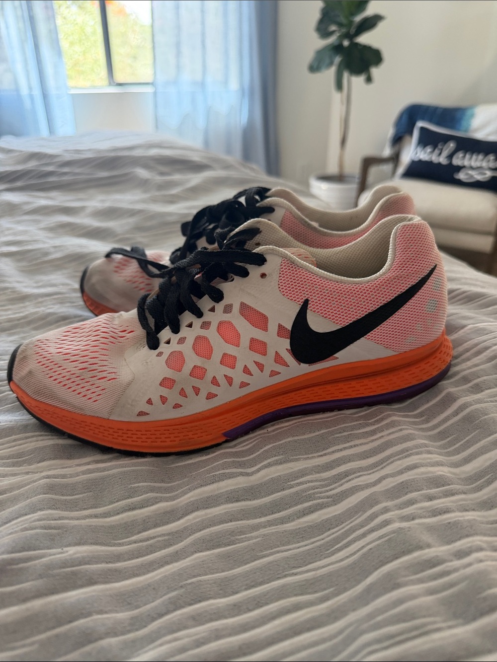 Nike Women’s Athletic Running Shoes — Pink, Orange & Black